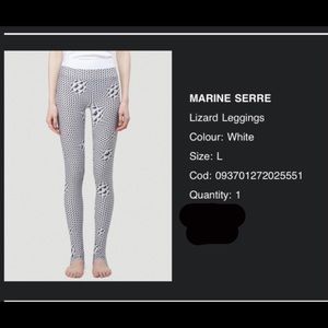 SOLD!!!Marine Serre Lizard Leggings